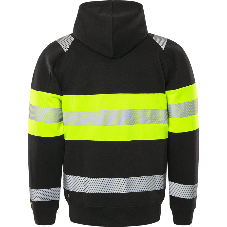 Varsel Green sweatshirt-jacka stretch med huva 7532 GKC, klass 1