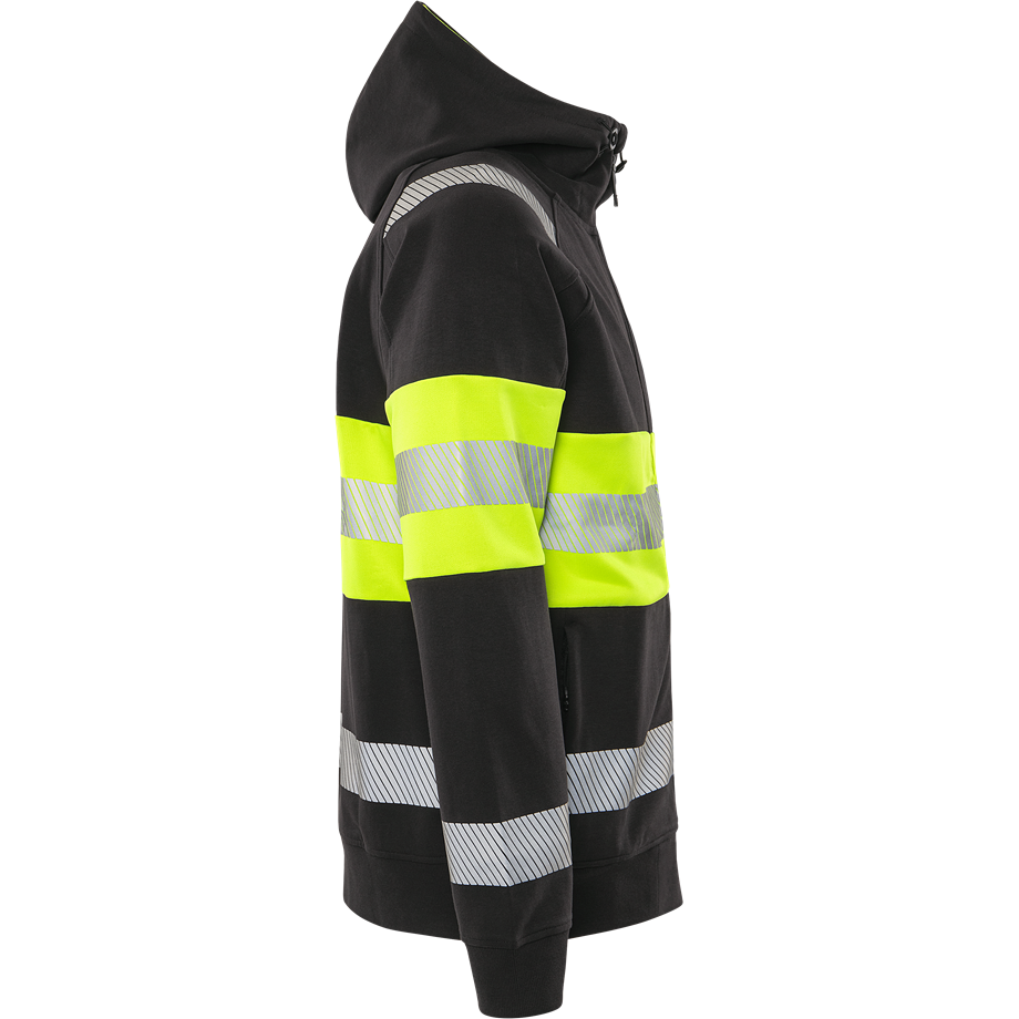 Varsel Green sweatshirt-jacka stretch med huva 7532 GKC, klass 1