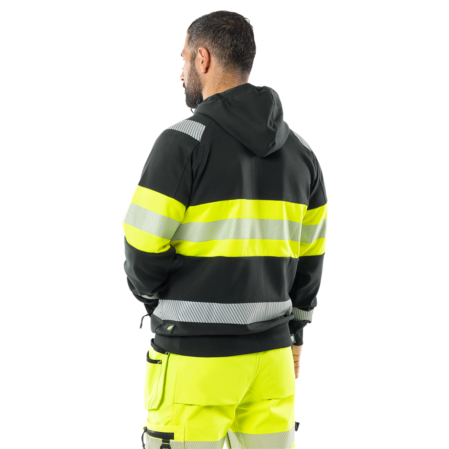 Varsel Green sweatshirt-jacka stretch med huva 7532 GKC, klass 1