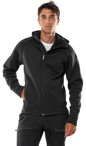 Cobalt Polartec® power stretch® hoodie - Bild 6