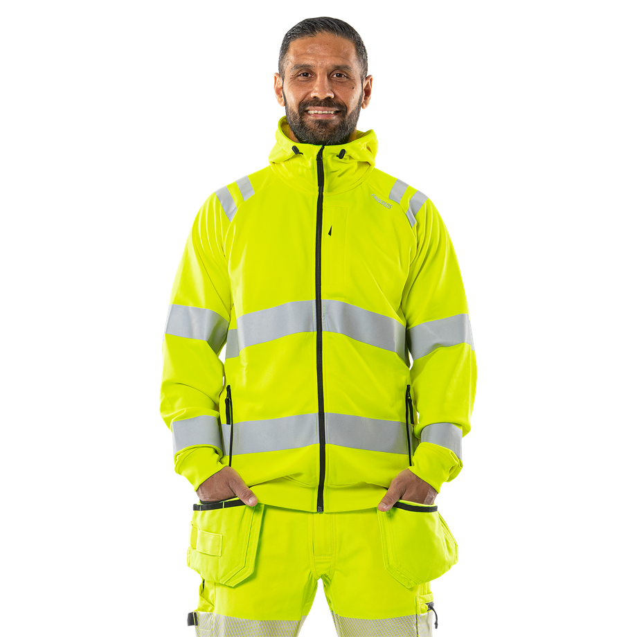 Varsel Green sweatshirt-jacka med huva 7865 GPSW, klass 3