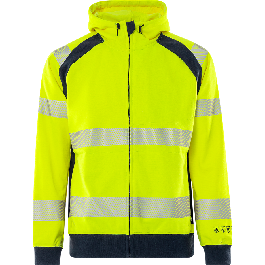Flamestat sweatshirtjacka med huva 7952 GFSW, klass 3