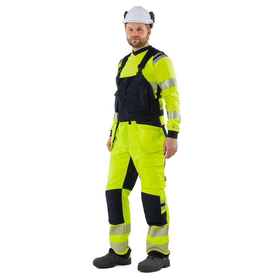 Flamestat Green hängslebyxa hantverk stretch 1950 GFS, klass 2