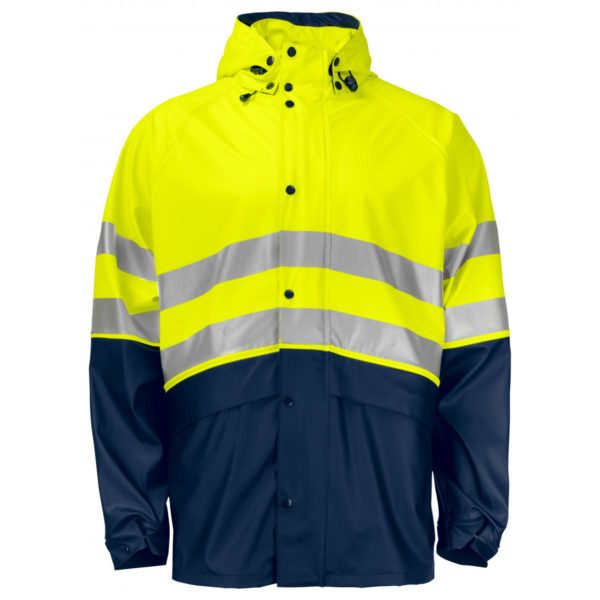 646431 6431 REGNJACKA KORT EN ISO 20471 KLASS 3/2